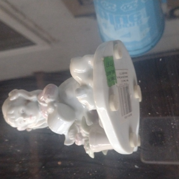 Glass Angel Paperweight and Porcelain Girl Figurine - Picture 3 of 3